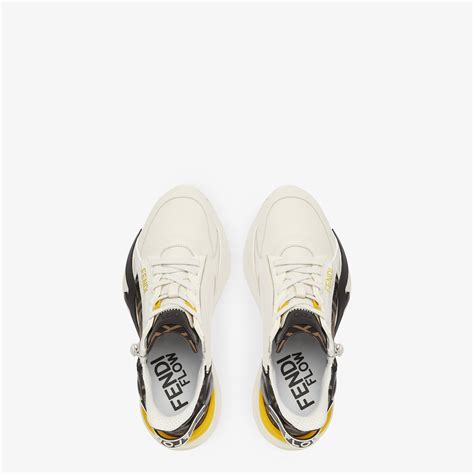 fendi white leather low tops|Fendi Flow Sneakers .